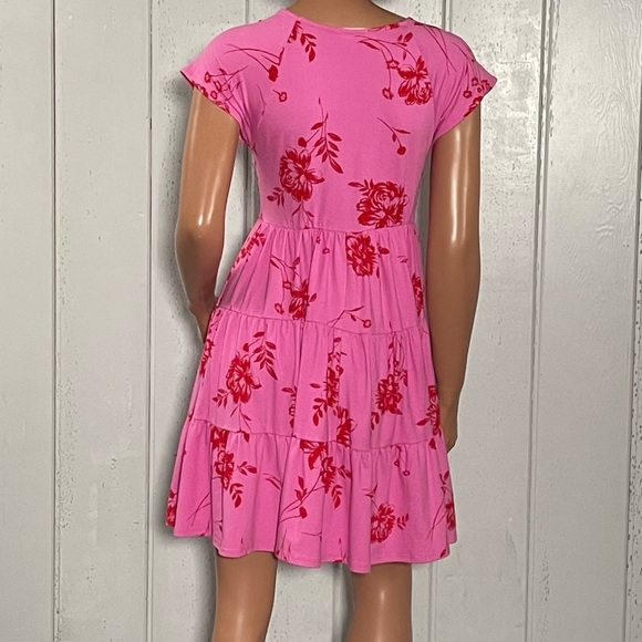 Entro Women's Pink & Red Floral Dress Sz S - Picture 3 of 9